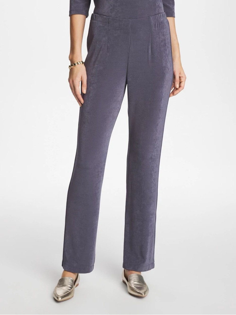 Chico's Travels Blue Straight-Leg Pants